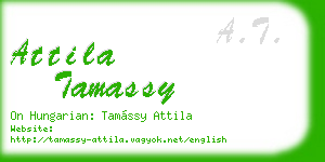 attila tamassy business card