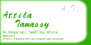 attila tamassy business card